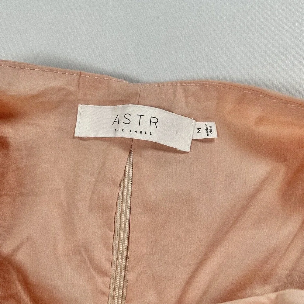 ASTR the Label Blush Sweetheart Ruched Puff Long Sleeve‎ Blouse Size Medium